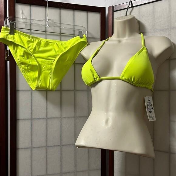 NWT BECCA BY REBECCA VIRTUE LIME‎ GREEN BIKINI SET VARIOUS - Picture 2 of 7